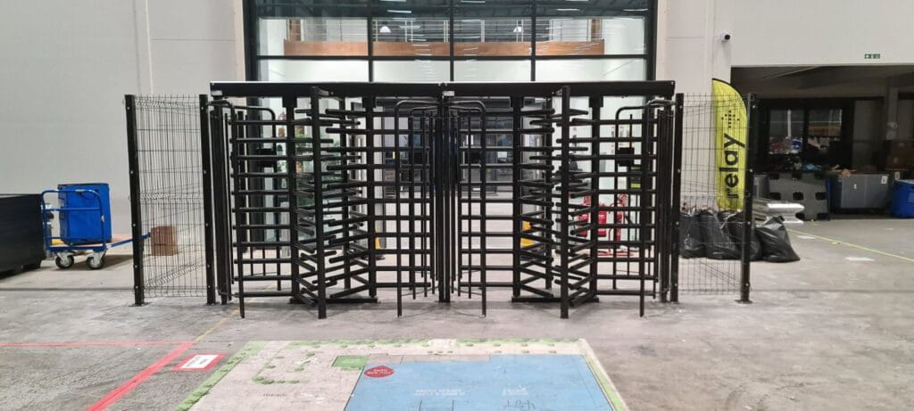 Full height turnstiles installed for Relay Technologies